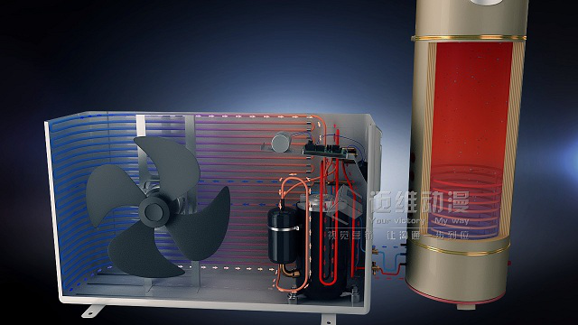 空氣能熱泵三維動(dòng)畫 空氣能熱泵三維動(dòng)畫
