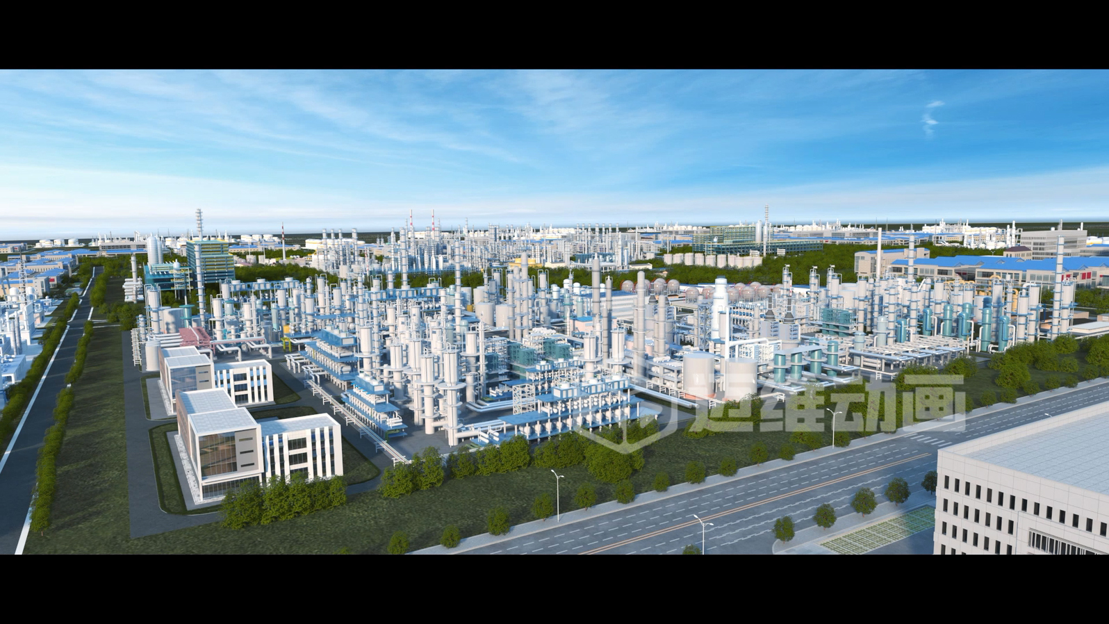 化工行業(yè)全流程自動(dòng)化三維動(dòng)畫宣傳片展示(圖3)
