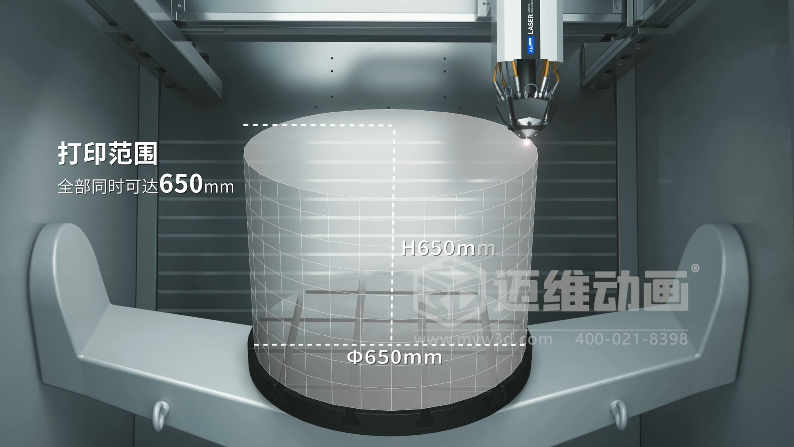 想讓客戶(hù)秒懂你的 3D 打印機(jī)？用三維動(dòng)畫(huà)展示激光送絲設(shè)備生產(chǎn)工藝，接單更輕松(圖1)