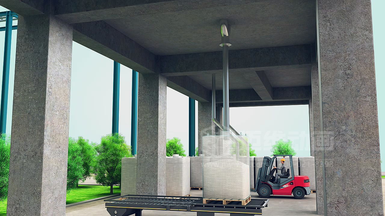 粉粒體物料處理系統(tǒng)三維動畫(圖11)