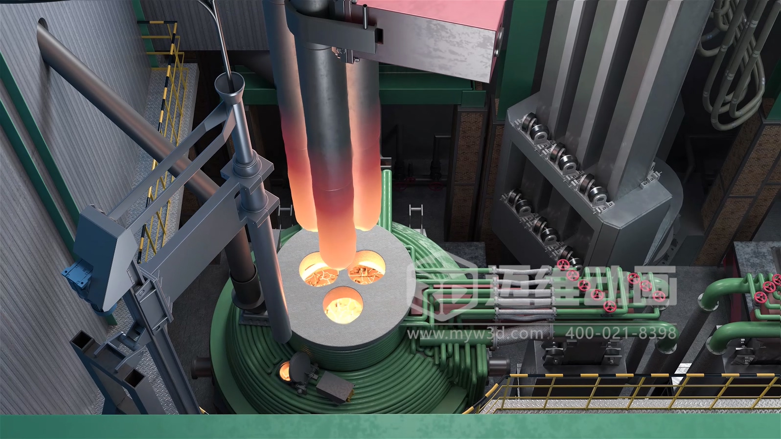 能源裝備可視化利器！工業(yè)生產(chǎn)線三維動畫讓鋼包爐外精煉工藝流程一目了然，專業(yè)、吸睛、又易懂(圖3)