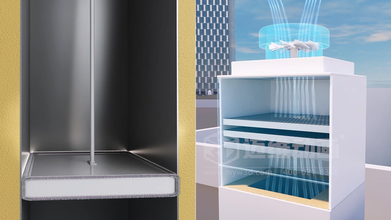 商業(yè)廣場垃圾輸送3D動畫(圖7)