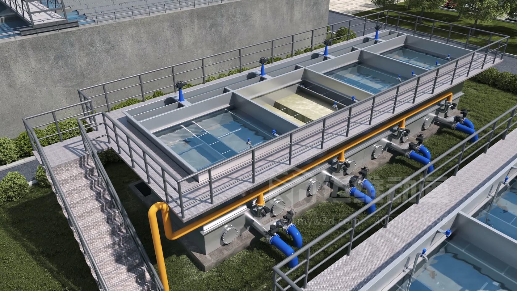 二次供水-水處理行業(yè)過濾裝置三維動畫全場景解決方案(圖8) 二次供水-水處理行業(yè)過濾裝置三維動畫全場景解決方案(圖8)